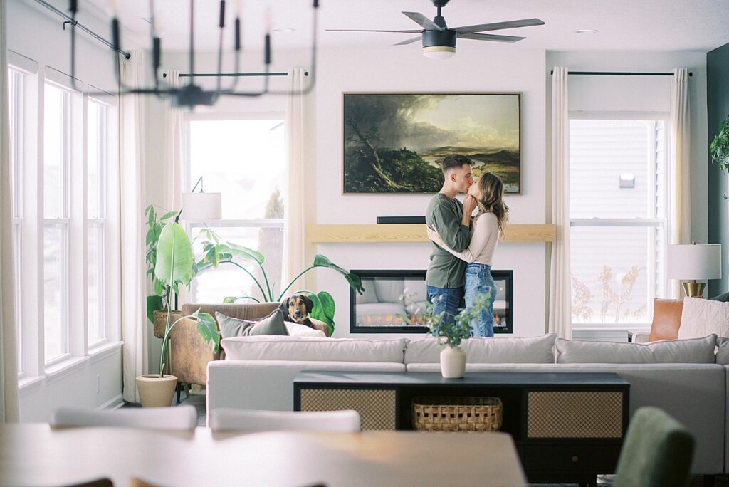 Playful In Home Lifestyle Engagement Session Indianapolis Indiana