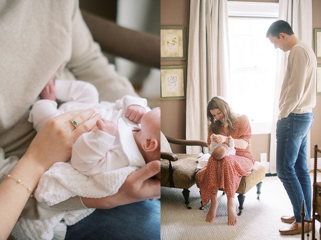 Delightful and timeless in home newborn session