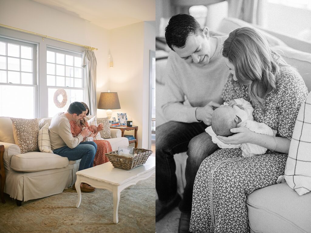 Delightful and timeless in home newborn session